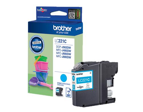 Tinte Brother LC-221C, cyan 300 Seiten