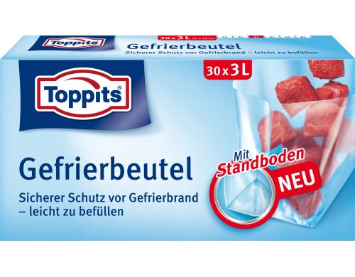 Toppits Gefrierbeutel 3 Liter 25 x 27 cm, Inhalt: 30