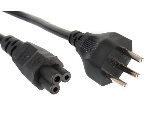 Netzkabel 250V / 2.5A, 3.0m, 3 polig Stecker Typ12, C5, schwarz