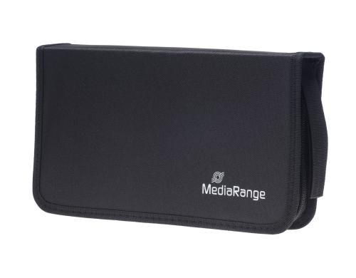 Mediarange CD-Tasche fr 48 CDs, schwarz robuster Reissverschluss, Tragschlaufe