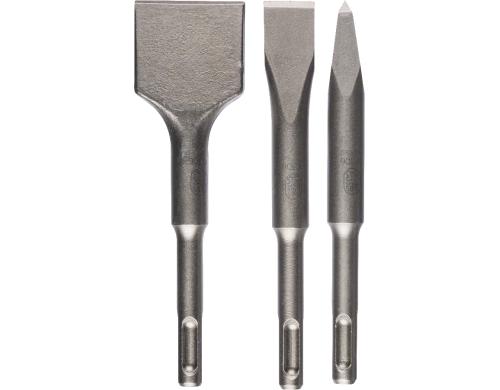 BOSCH Kurzmeissel-Set 3-teilig, SDS-plus fr SDS-Bohrhmmer