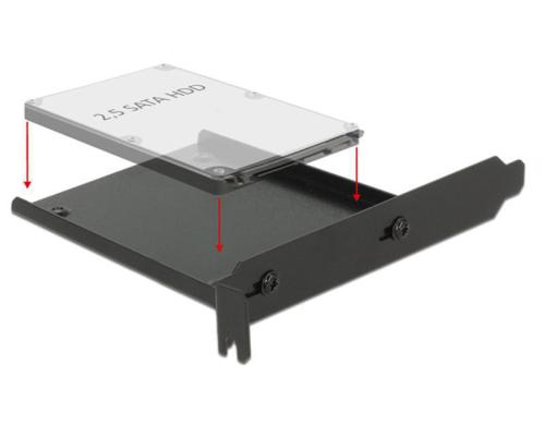 Delock Einbaurahmen fr 1 x 2.5HDD/SDD passend fr PCI/PCI-E Slot