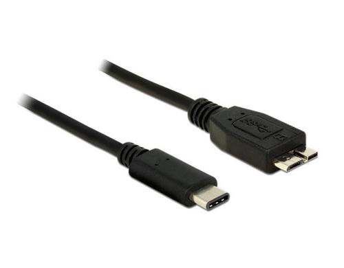 Delock USB3.1 Kabel MicroB St. - Typ-C St. 1m, 10Gbps, Gen2, schwarz