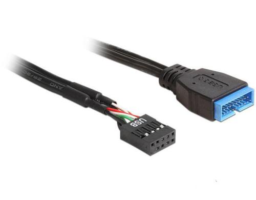 USB Kabel intern 60cm, Pinheader USB3-Stecker zu USB2 Buchse