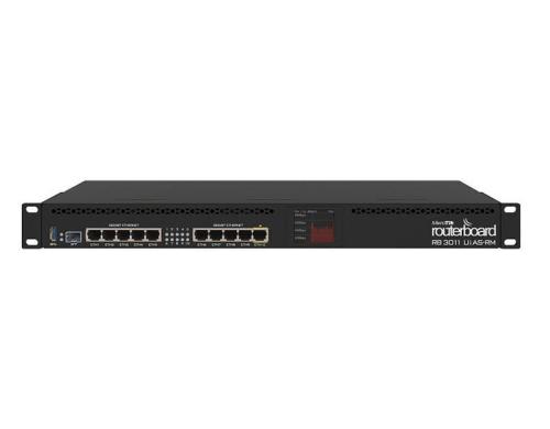 MikroTik RB3011UiAS-RM: 10 Port Router 10x1Gbps 1x SFP, 2x1400Mhz, 1GB Ram