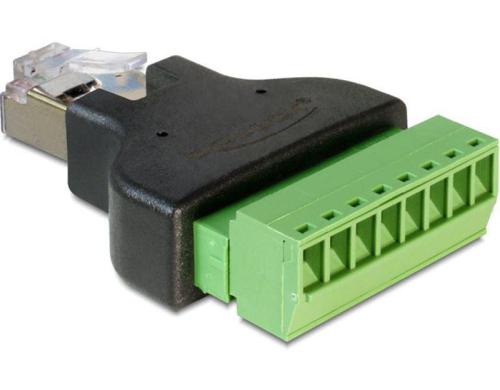 Delock RJ45 Stecker Terminalblock 8Pins 2-teilig