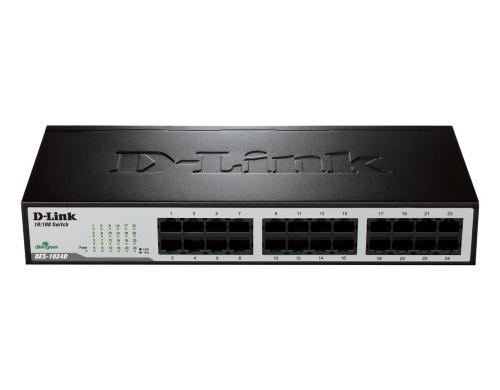 D-Link DES-1024D: 24Port Switch, 100Mbps Kit fr 19, Auto-Uplink, lfterlos