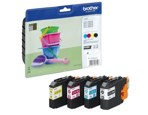 Brother Kombipack, 4 Patronen, LC221VALBP LC221BK, LC221C, LC221M, LC221Y