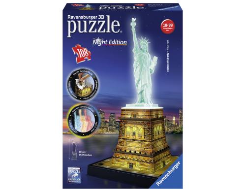 Freiheitsstatue mit Licht 3D Puzzle-Bauwerke