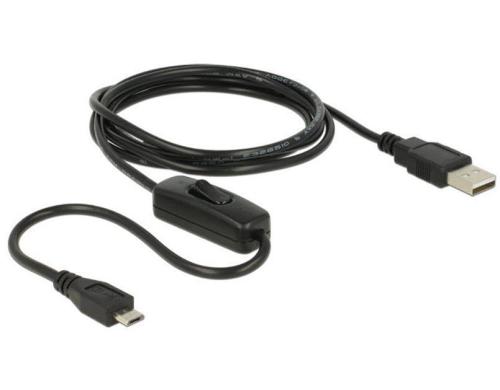 Delock USB Micro-B Kabel, Ein/Aus Schalter 1.5m, ideal fr USB Endgerte