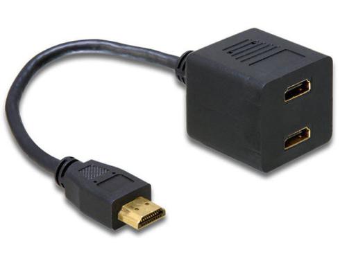 Delock Monitorsplitter HDMI zu 2x HDMI ca: 20cm, passiv