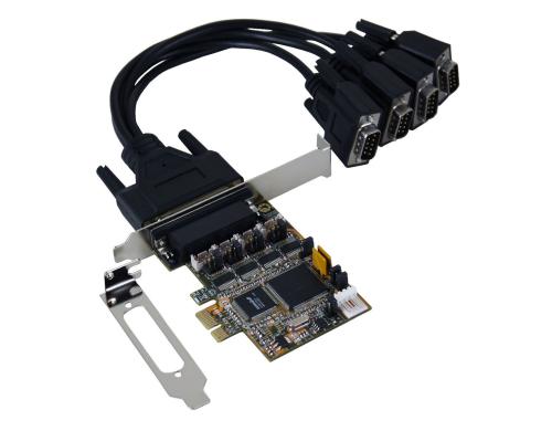 exSys EX-44384, PCI-Express Card zu 4x Seriell RS-232, SystemBase SB16C1054PCI