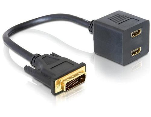 Delock Monitorsplitter DVI-D zu 2xHDMI Duallink DVI-D, passiv