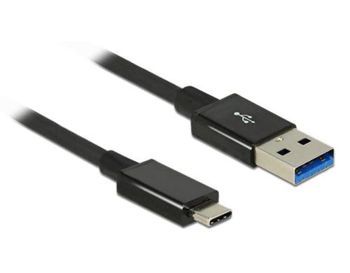 Delock USB3.1 Kabel A-Stecker - Typ-C St. 1m, 10Gbps, Gen2, schwarz, Premium