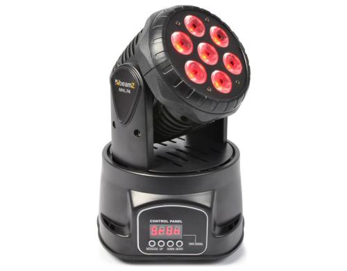 BeamZ MHL74 Black Mini Wash Moving Head, 7x 10W 4-in-1 LED