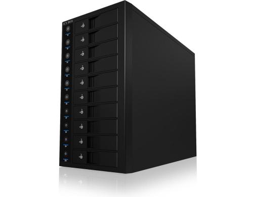 ICY BOX ext. 10x3.5 Gehuse IB-3810U3 schwarz, USB3.0, SATAIII, 10 HDD