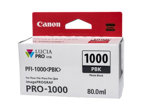 Tinte Canon PFI-1000PBK photo black photo black, Inhalt: 80ml