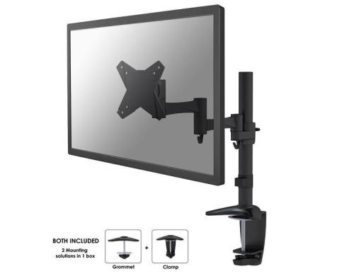 NewStar FPMA-D1330BLACK Flatscreen Desk Mount (clamp/grommet)