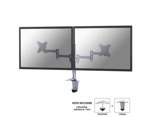 NewStar FPMA-D1330DSILVER Flatscreen Desk Mount (clamp/grommet)