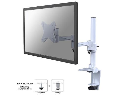 NewStar FPMA-D1330WHITE Flatscreen Desk Mount (clamp/grommet)