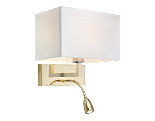 MARKSLOJD Savoy 1L Wandleuchte Messing 106308, 1x E27 60W, 1xLED 3W, Nicht Dimmbar