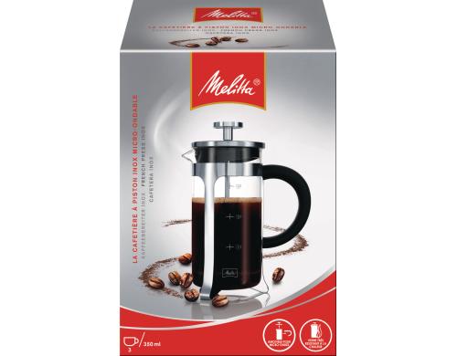 Melitta Kaffeebereiter Inox-Glas Kapazitt: 350 ml / 3 Tassen