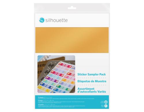 Silhouette Samplerpaket Stickerpapier 11 Bgen mit 10 Designs