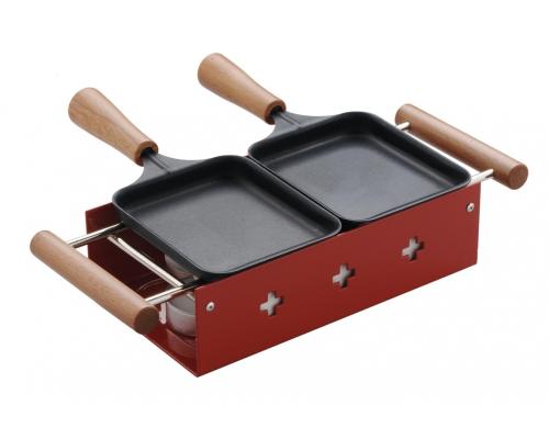 TTM Teelicht-Raclette Twiny Cheese rouge Kseschmelzer fr 2 Personen