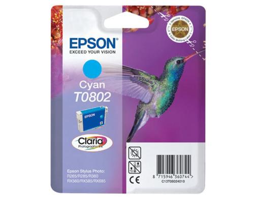 Tinte Epson C13T080240 cyan, 7.4ml zu Stylus Photo R265/R360/RX560/P50