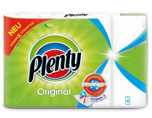 Plenty Original Haushaltspapier weiss 4 Rollen  45 Blatt