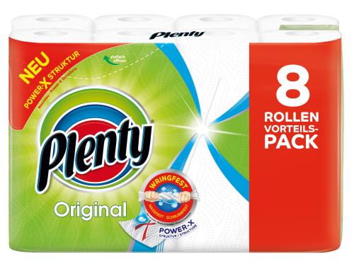 Plenty Original Haushaltspapier weiss 8 Rollen  45 Blatt