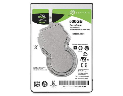 Seagate BarraCuda 2.5 500GB 5400rpm, 128MB Cache, SATA 6GB/s, 2.5