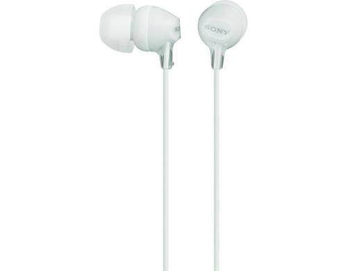 Sony Kopfhrer MDREX15LPW, weiss In-Ear, 3 Ohrpolster Grssen