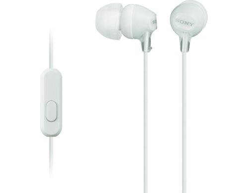 Sony Kopfhrer MDREX15APW, weiss In-Ear, In-Line-Fernbedienung