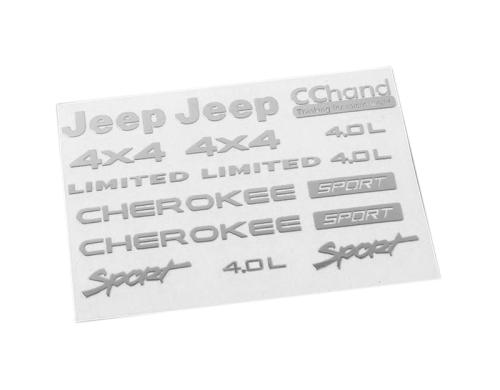 RC4WD Emblem Silber SCX10 II Cherokee