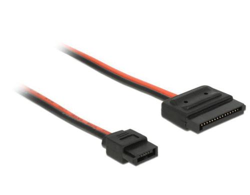 SATA Adapterkabel fr Slimline (ODD), 24cm 15Pin SATA Buchse zu Slim SATA 6Pin