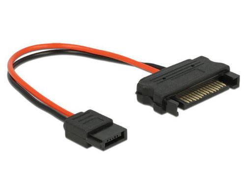 SATA Adapterkabel fr Slimline (ODD), 10cm 15Pin SATA Buchse zu Slim SATA 6Pin