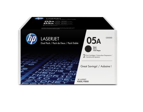 HP Toner 05A - Black 2er-Pack (CE505D) Seitenkapazitt 2x ~ 2'300 Seiten