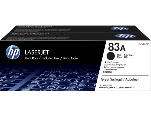 HP Toner 83A - Black 2er-Pack (CF283AD) Seitenkapazitt 2x ~ 1'500 Seiten