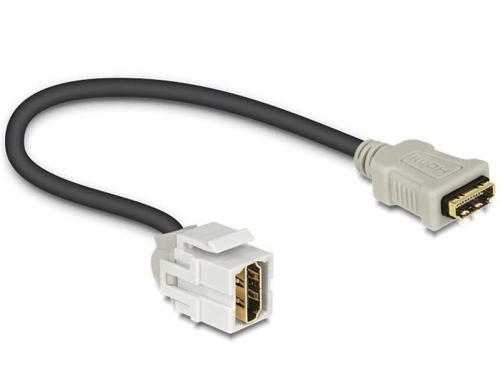 Delock Keystone Jack: HDMI Buchse-Buchse, 250 gewinkelt, 22cm Kabel