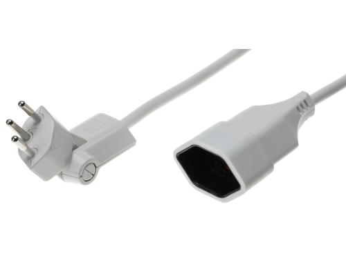 Max Hauri Verlngerungskabel 3 m weiss Clip-Clap-Stecker angespritzt, Kinderschutz