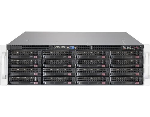 Supermicro SC836BE1C-R1K03JBOD: Gehuse 19 16 SAS3 Hotswap Bays, 1000W Redundant NT