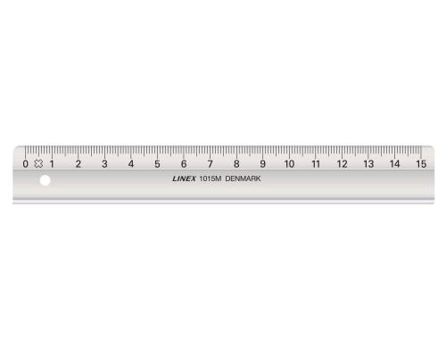 Linex: Lineal 15cm, Tuschekante Lineal 15cm