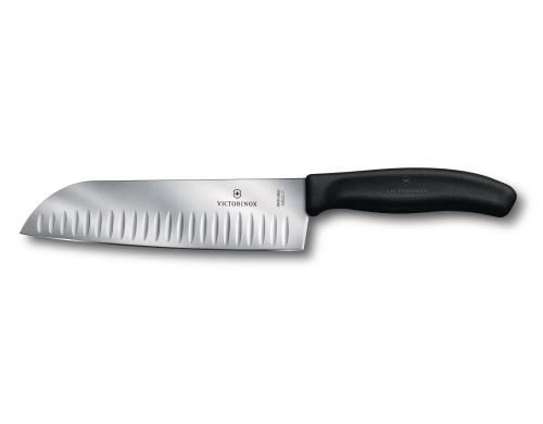 Victorinox Santokumesser Kullenschliff 17cm, schwarz