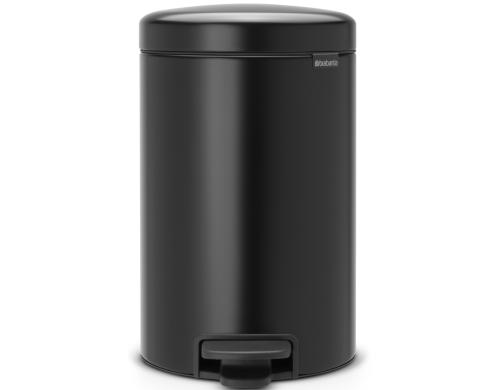 Brabantia NewIcon Treteimer 12 Liter Matt Black, Inhalt 12 Liter