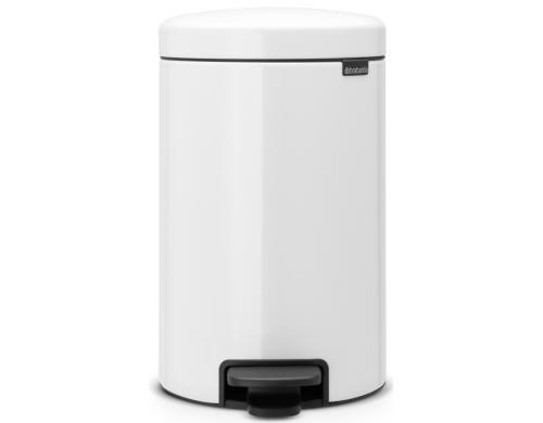 Brabantia NewIcon Treteimer 12 Liter White, Inhalt 12 Liter