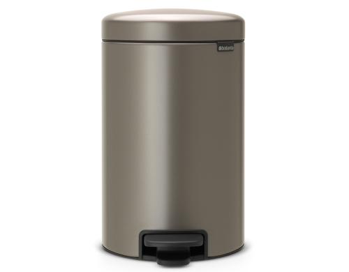 Brabantia NewIcon Treteimer 12 Liter Platinum, Inhalt 12 Liter