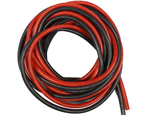 Silikonkabel 0.25mm rot/schwarz je 2m