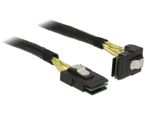 SAS Kabel: SFF8087-SFF8087, 0.5m, gewinkelt internes Multilane Mini-SAS Kabel