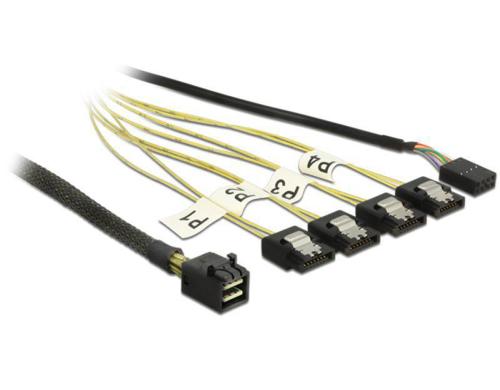 Reverse SAS Kabel: 4xSATA - SFF-8643, 0.5m 4x SATA auf SFF-8643 Backplane,mit Sideband